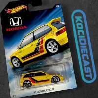 90 HONDA CIVIC EF YELLOW WITH RED AND BLACK STRIPE