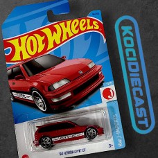 90 HONDA CIVIC EF RED WITH WHITE STRIPE